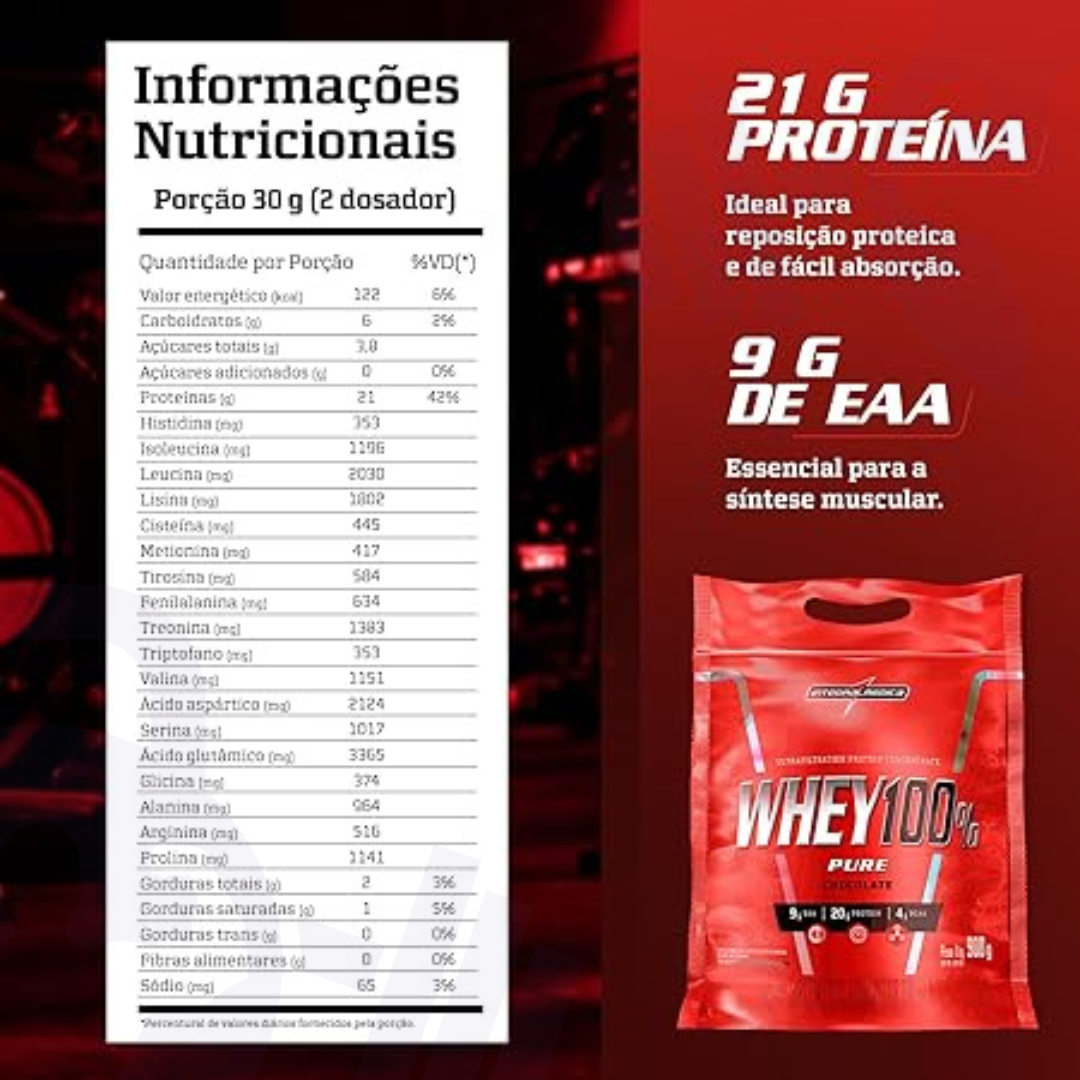 Whey 100% Pure Pouch – Integralmedica (900g)