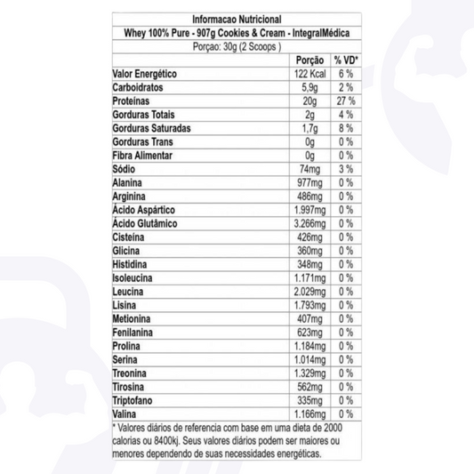 Whey 100% Pure – Integralmédica (1,8kg)