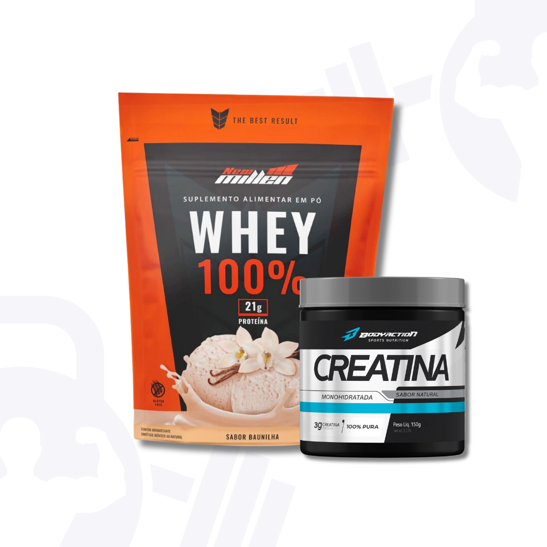 Combo Whey New Millen + Creatina Body action