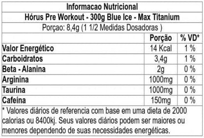Pré-Treino Hórus 300g - Max Titanium